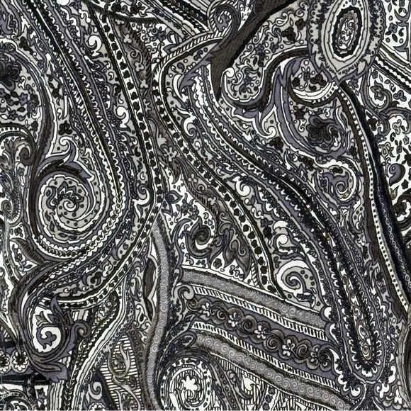 600 WEST Paisley Cotton Button Up M - Picture 5 of 9